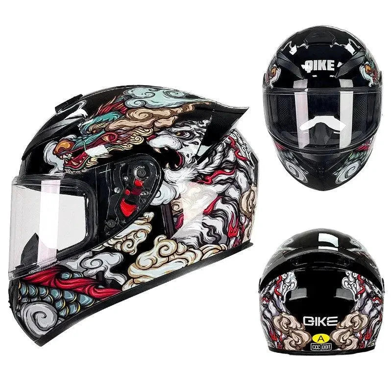 Mandotos Ultimate Protection Complete Coverage Helmet with safety straps and aerodynamic design for adventurous riders.