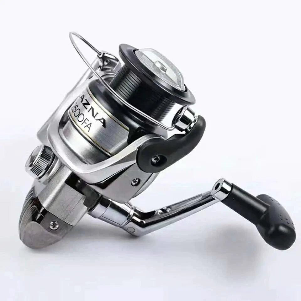 Mandotos UltraSmooth spinning reel with ergonomic handle and durable metal body for smooth fishing performance.