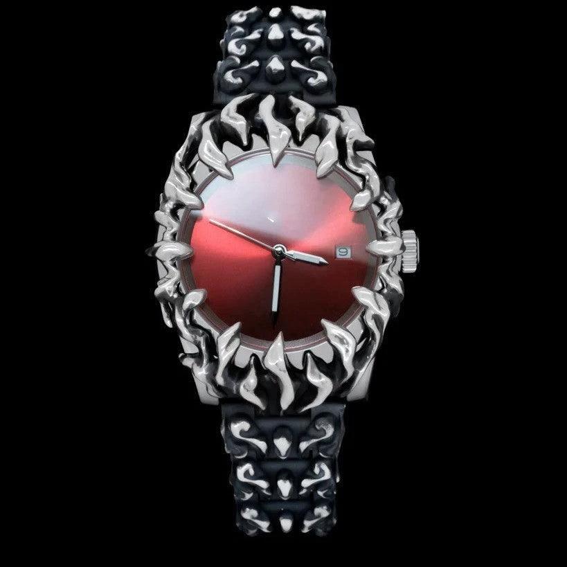 Mandotos unique special-shaped quartz watch with European style design, featuring a distinctive dial and elegant craftsmanship.