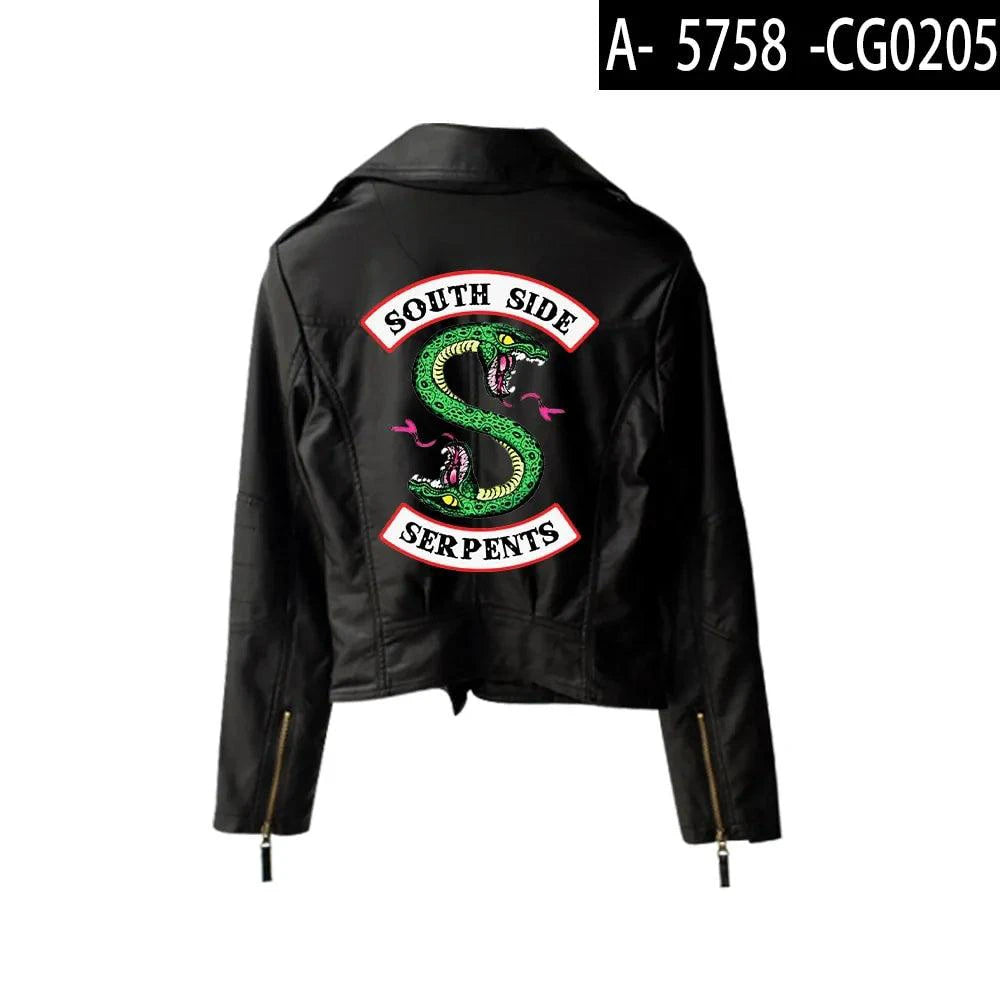 Mandotos Urban Chic Riverdale Jacket displayed on a hanger, featuring a stylish design and modern fit for casual wear.
