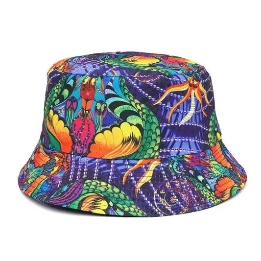 Mandotos UV Shield bucket hat with wide brim, light-colored sun protection hat for outdoor wear.