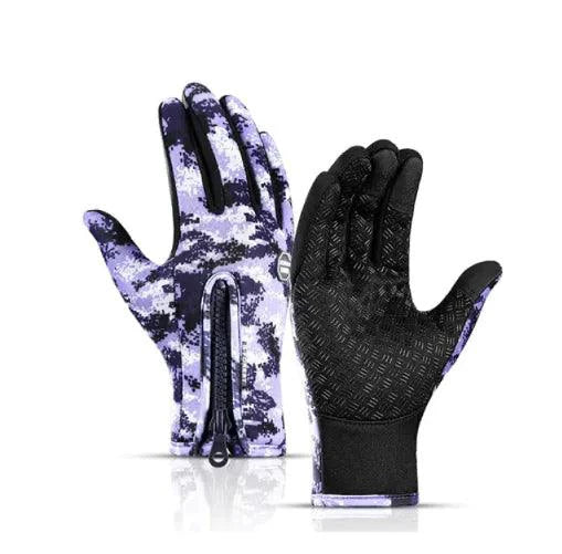 Mandotos WarmRide Touch Gloves in black, featuring touchscreen-friendly fingertips and insulated design for cold weather warmth