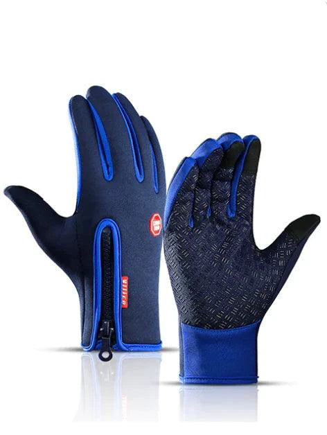 Mandotos WarmRide Touch Gloves in black, featuring touchscreen-compatible fingertips and soft, insulated knit for cold weather warmth