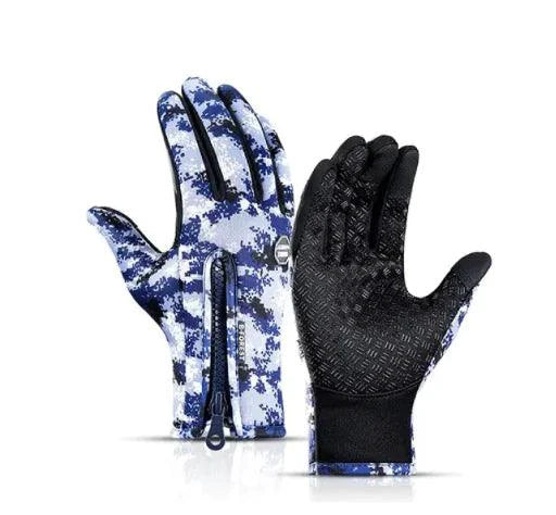 Mandotos WarmRide Touch Gloves in black, featuring touchscreen-compatible fingertips and soft knit material for winter warmth.