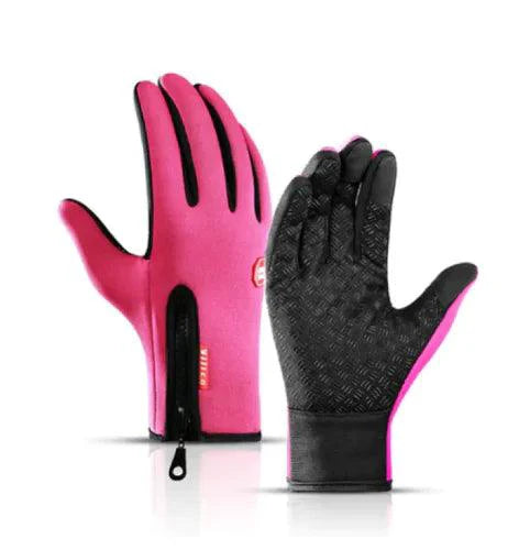 Mandotos WarmRide Touch Gloves in black with touchscreen-compatible fingertips, designed for warmth and dexterity.