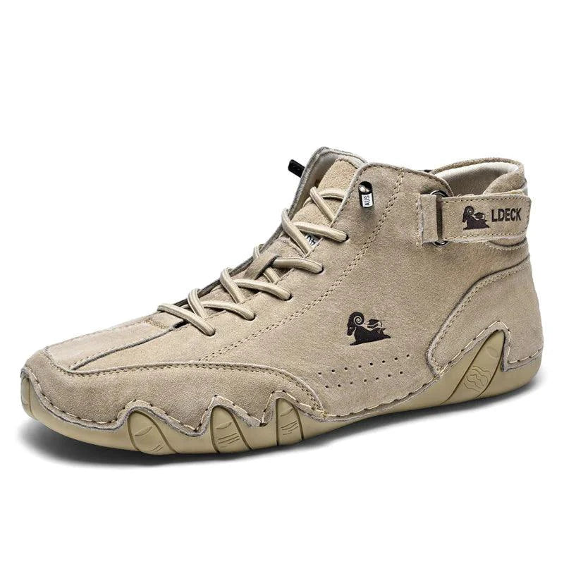 Mandotos Winter Rider leather boots with sturdy soles and stylish design, perfect for cold weather and winter outfits.