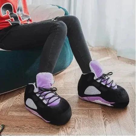Mandotos winter warm slippers with plush interior, cozy indoor comfort, and soft fabric for indoor lounging.