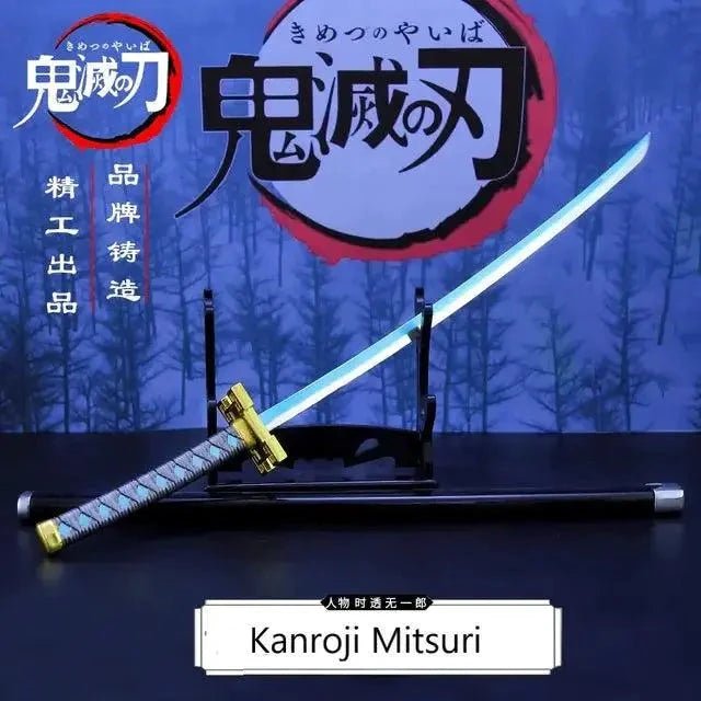 Mandotos Zenitsu Agatsuma katana toy with detailed hilt and blade, perfect for fans of Demon Slayer anime character cosplay or display.
