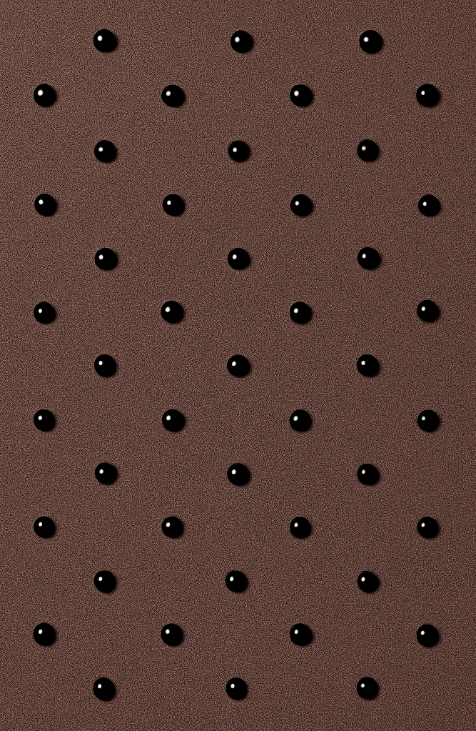 Brown textured surface with evenly spaced black dots for modern fashion design