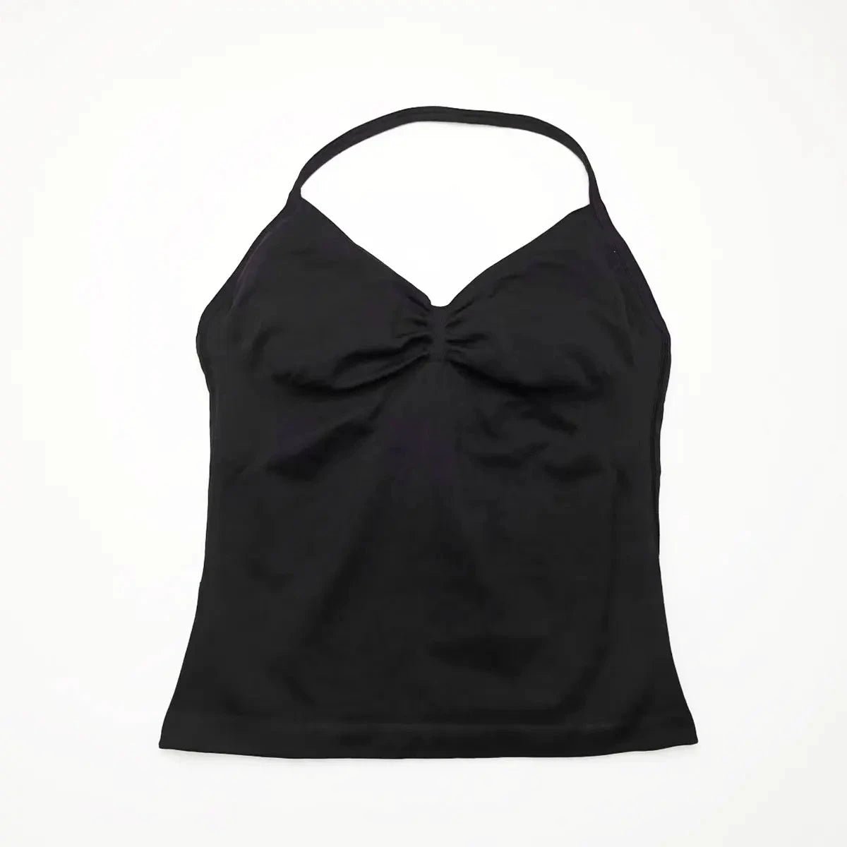 NCLAGEN Impact longline strappy sports yoga vest for women with open back design, ideal for gym, running, and workout activities.