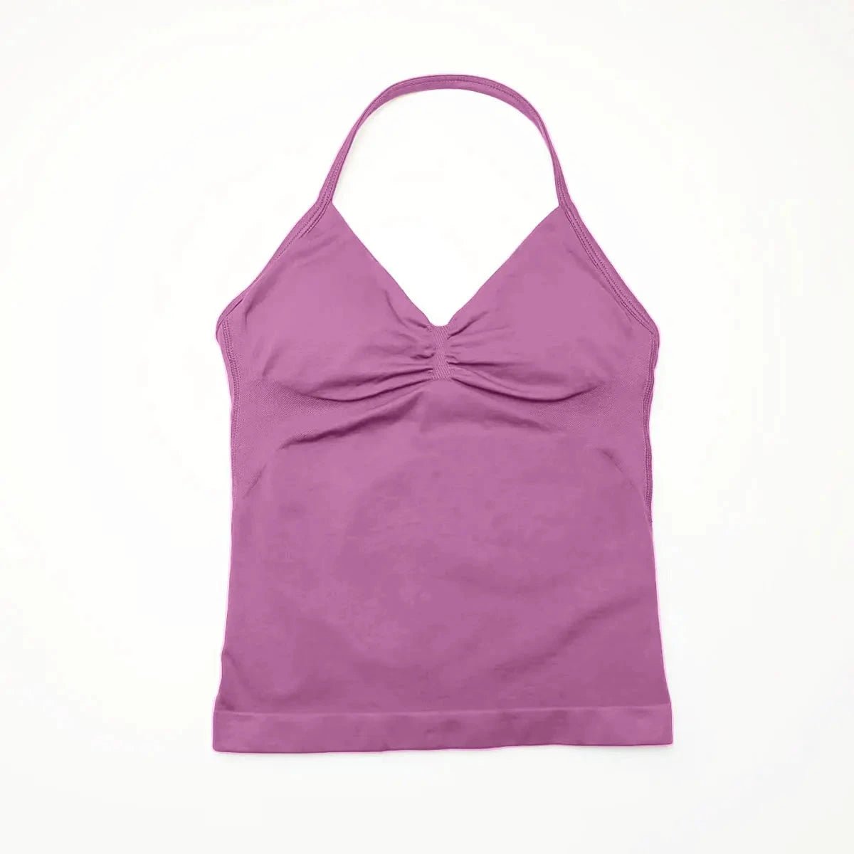 NCLAGEN Impact longline strappy sports yoga vest for women with open back design, ideal for gym, running, and workout sessions.