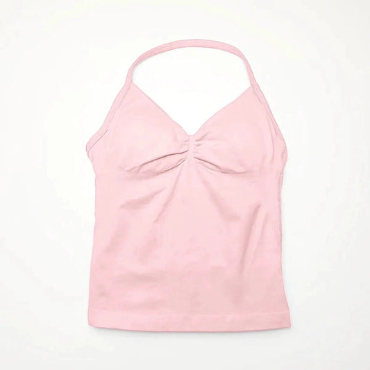 NCLAGEN Impact longline strappy sports yoga vest for women, open-back gym tank top, ideal for running and workout sessions.