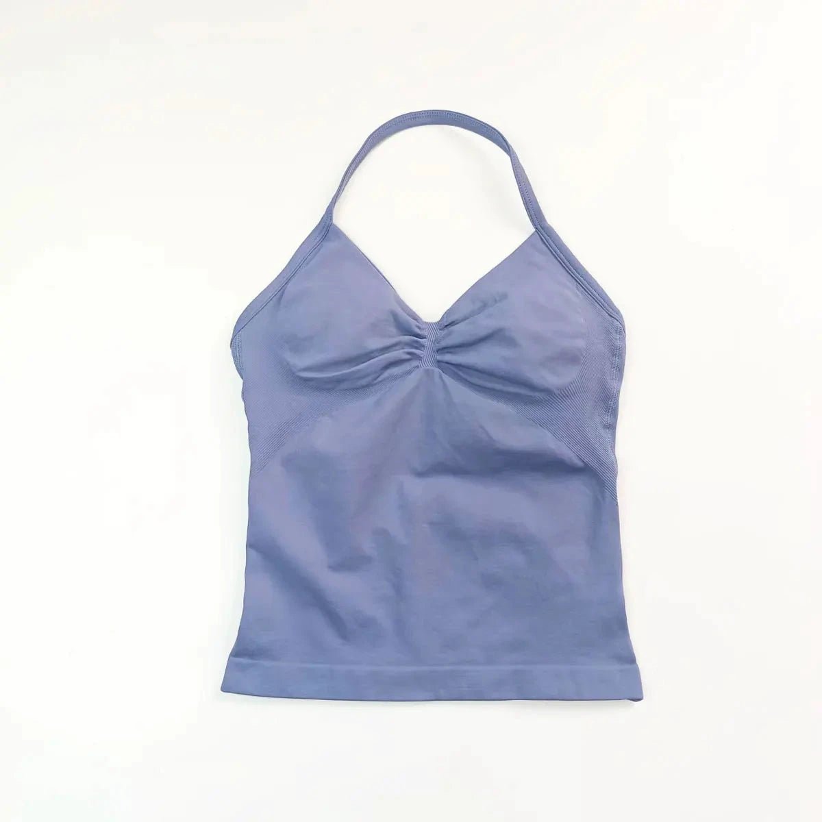 NCLAGEN Impact longline strappy sports yoga vest for women with open back design, ideal for gym, running, and workout activities.