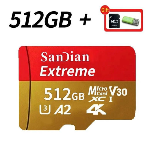 Original Shop1103660072 512GB micro SD card with high-speed transfer, suitable for PC, phone, camera, and Mac devices.