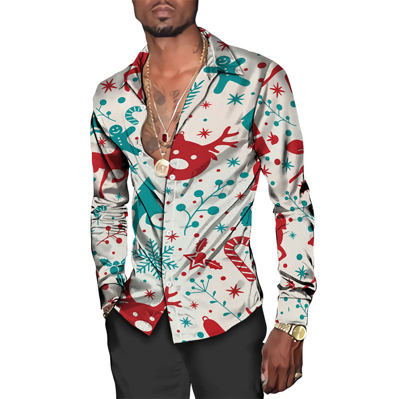 Festive Hawaiian Men's Polyester Shirt
