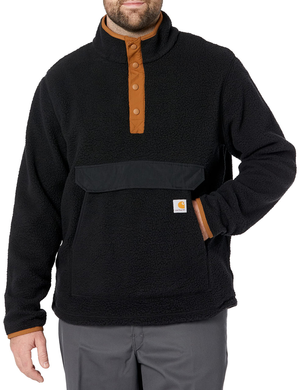 Carhartt Men's Fleece Snap Pullover - Black Small