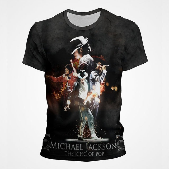 Michael Jackson 3D Street Style Men's Tee