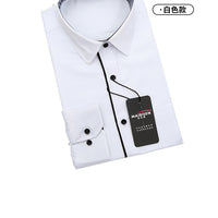 Slim-fit Business Dress Men's Shirt Fashionable Printed Thin Casual Shirt Youth Long-sleeved Fashionable All-match Top for Men