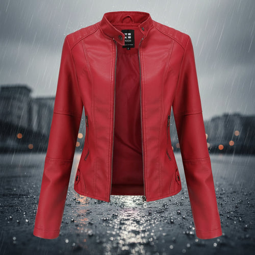 Women’s Classic Leather Jacket – Chic Streetwear Outerwear