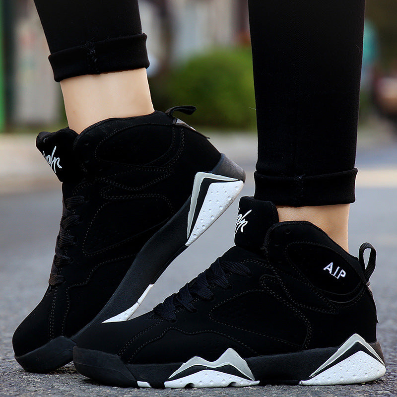 Dual Air Jordan 7 High Tops for Couples