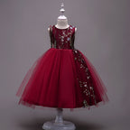 Embroidered Kids Dress for ages 4 to 15 by Ancient Energy, featuring colorful floral embroidery and a classic design.