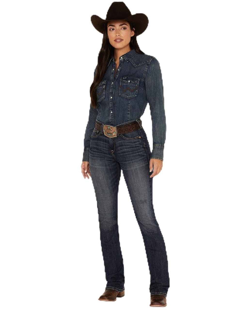 ARIAT High Rise Dark Wash Boot Cut Jean