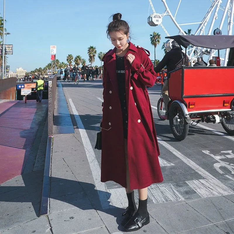 Elegant Autumn Mid-Length Trench for Women