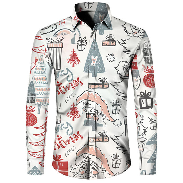 Festive Hawaiian Men's Polyester Shirt