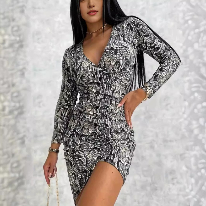 Glam Sequin Embroidered Club Dress