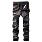 Retro Straight-Leg Tie-Dye Jeans