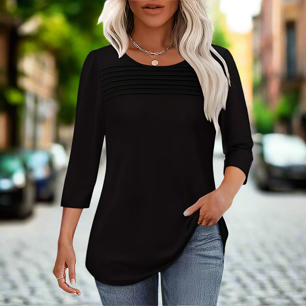 Paquete de 3 tops de túnica para mujer con mangas 3/4