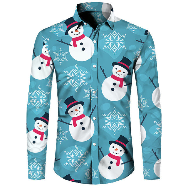 Festive Hawaiian Men's Polyester Shirt