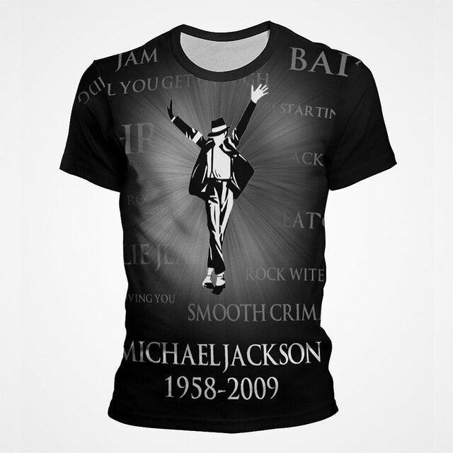 Michael Jackson 3D Street Style Men's Tee