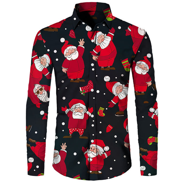 Festive Hawaiian Men's Polyester Shirt