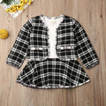 Baby girl's long-sleeved two-piece dress set with incense wind suit by Ancient Energy, featuring soft fabric and stylish design.