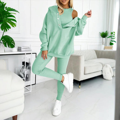 Women’s solid color three piece set