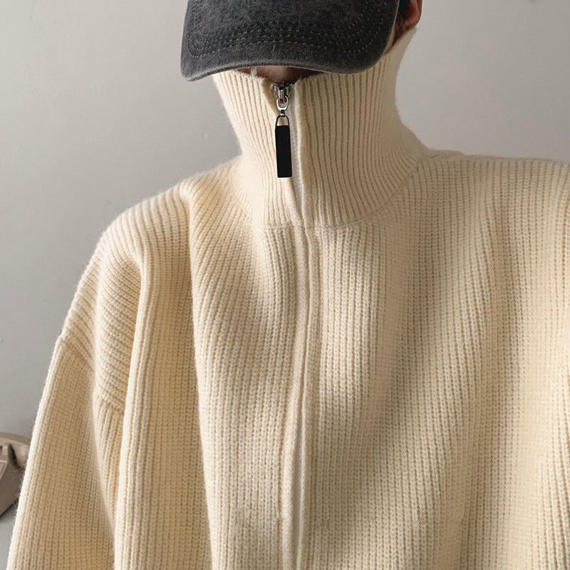 Men's Essential Zip Turtleneck Cardigan