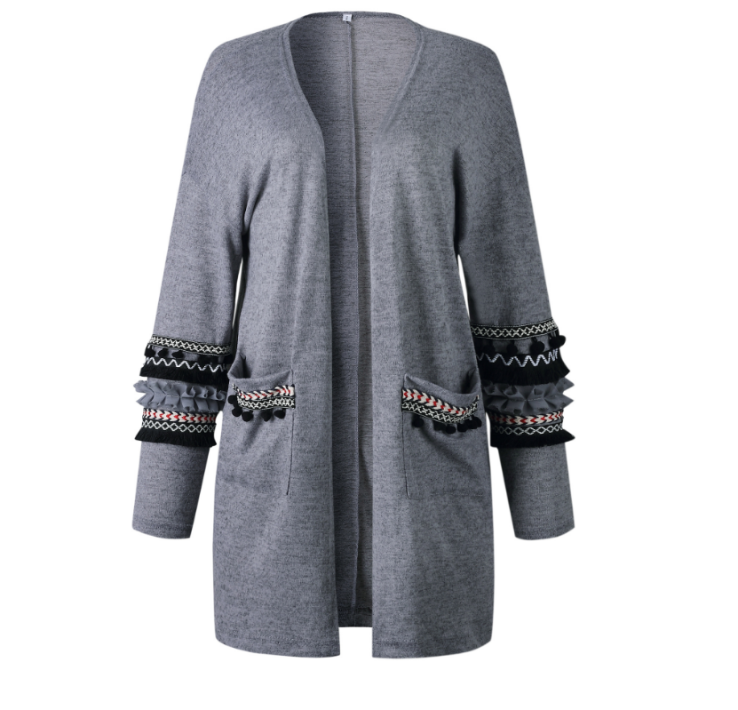 Chic Long Sleeve Women's Cardigan Coat
