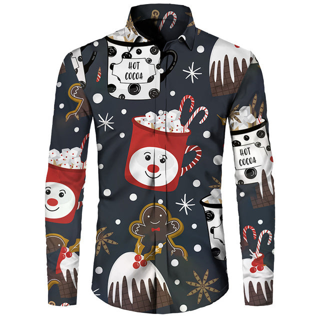 Festive Hawaiian Men's Polyester Shirt