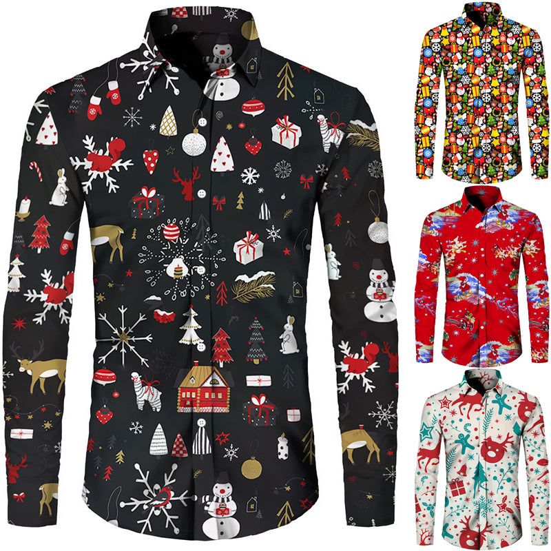 Festive Hawaiian Men's Polyester Shirt
