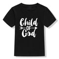 Kids' Christian holiday faith shirt by Ancient Energy featuring colorful short sleeve design with festive religious graphics.