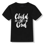 Kids' Christian holiday faith shirt by Ancient Energy featuring colorful short sleeve design with festive religious graphics.
