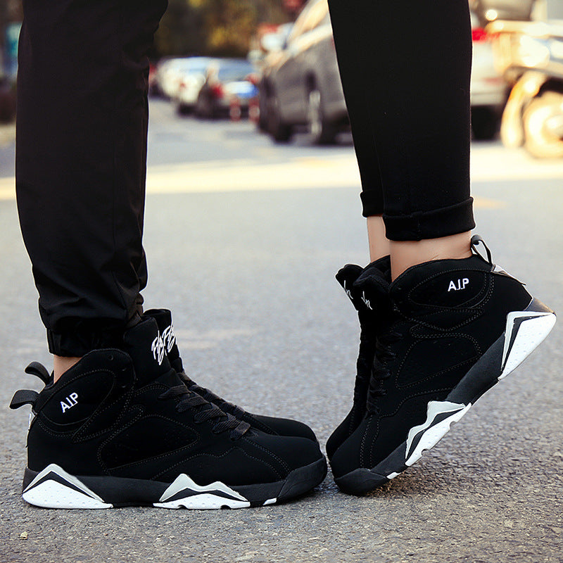 Dual Air Jordan 7 High Tops for Couples