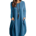 Ladies' Autumn Breeze Cotton-Linen Dress