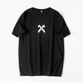 Ancient Energy hip-hop T-shirt for middle school students, pure cotton, half-sleeved casual clothing, black with graphic design.