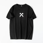 Ancient Energy hip-hop T-shirt for middle school students, pure cotton, half-sleeved casual clothing, black with graphic design.