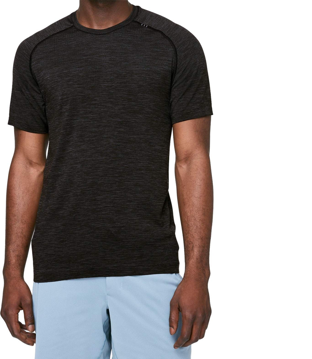 Men's Seamless Vent Tech Tee - Deep Coal Black