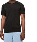 Men's Seamless Vent Tech Tee - Deep Coal Black