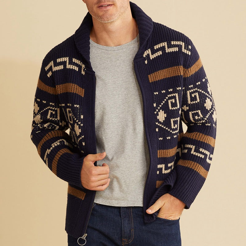 Men's Elegant Long Sleeve Knit Cardigan