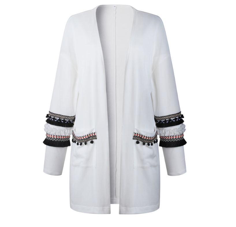 Chic Long Sleeve Women's Cardigan Coat